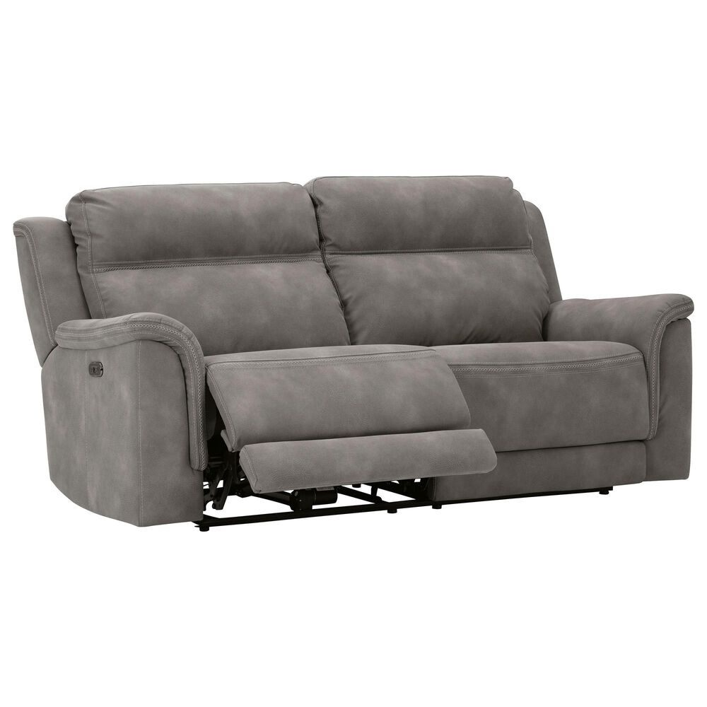 Signature Design by Ashley Next-Gen DuraPella Power Reclining Sofa with Power Headrest in Slate, , large