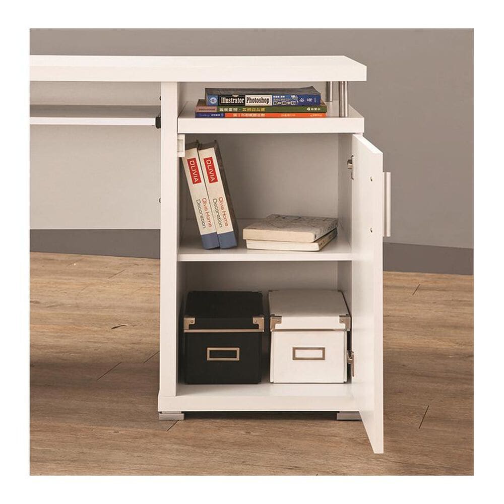 Pacific Landing Computer Desk in White, , large