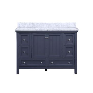 Aurafina Cunningham 48" Vanity with Top and Sink in Harbor Blue, , large