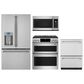 GE CAFE 4 Piece Kitchen Package in Stainless Steel, , large