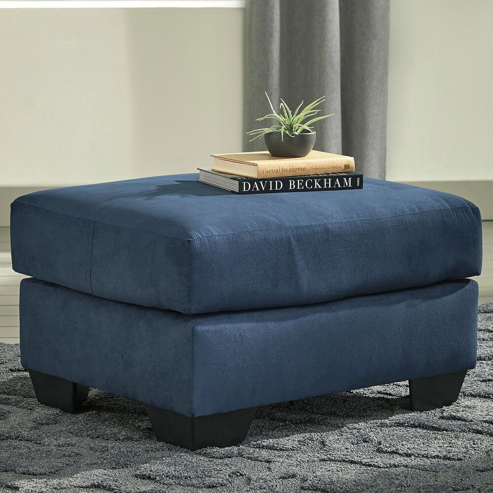 Signature Design by Ashley Darcy Ottoman in Blue, , large