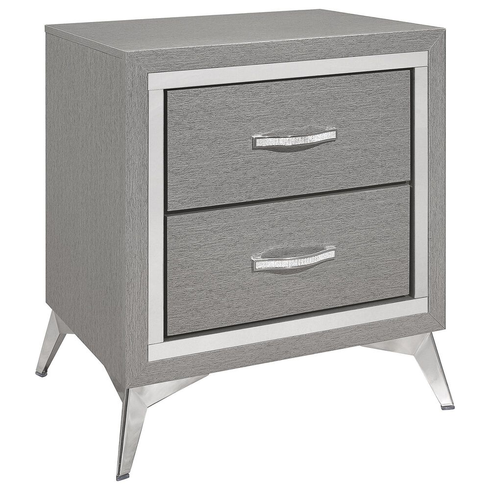 New Heritage Design Huxley 2-Drawer Nightstand in Gray, , large