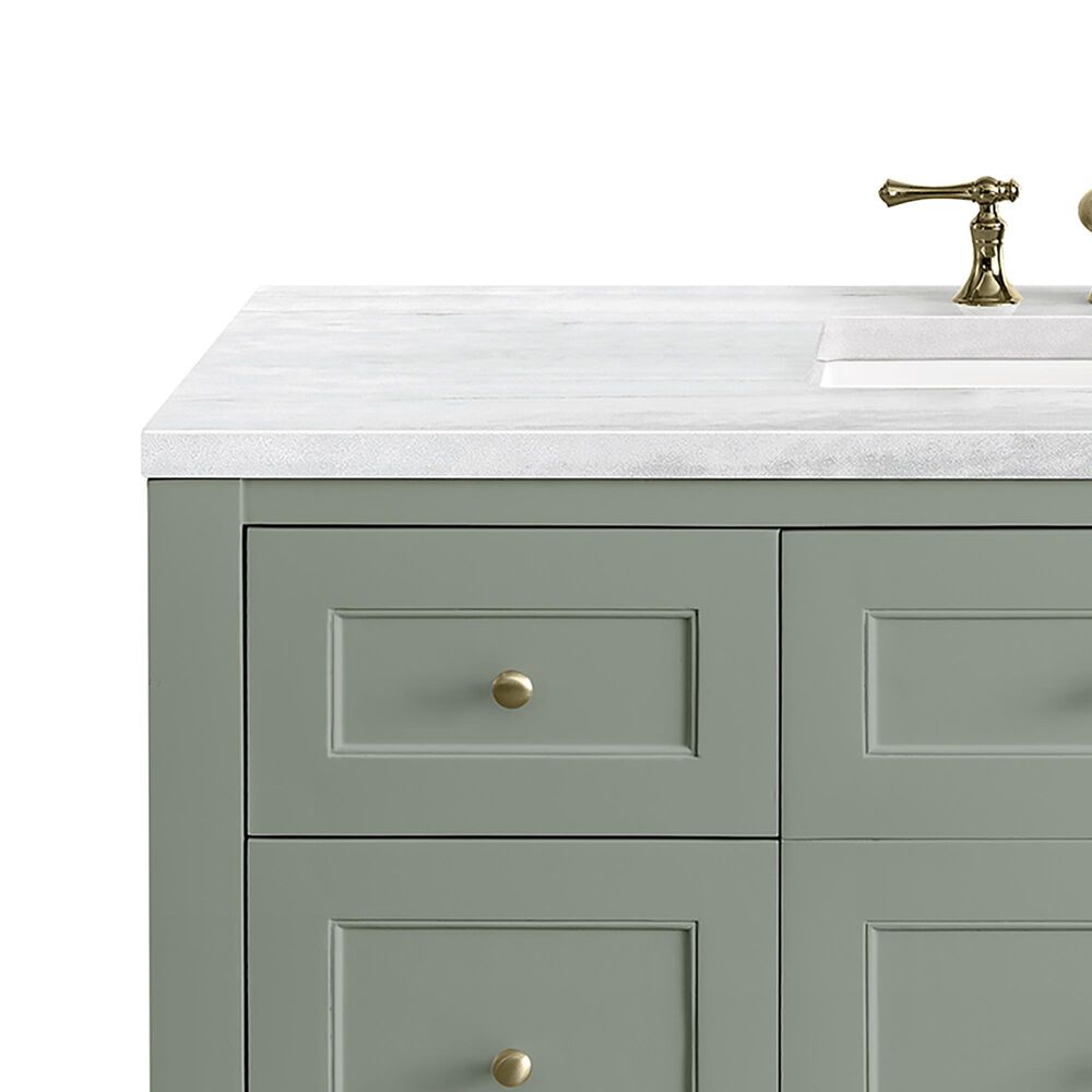 James Martin Breckenridge 48&quot; Single Bathroom Vanity in Smokey Celadon with 3 cm Arctic Fall Solid Surface Top and Rectangular Sink, , large