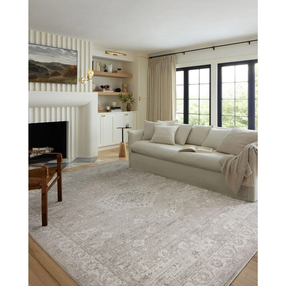 Loloi II Odette 5&#39;3&quot; x 7&#39;9&quot; Silver and Ivory Area Rug, , large