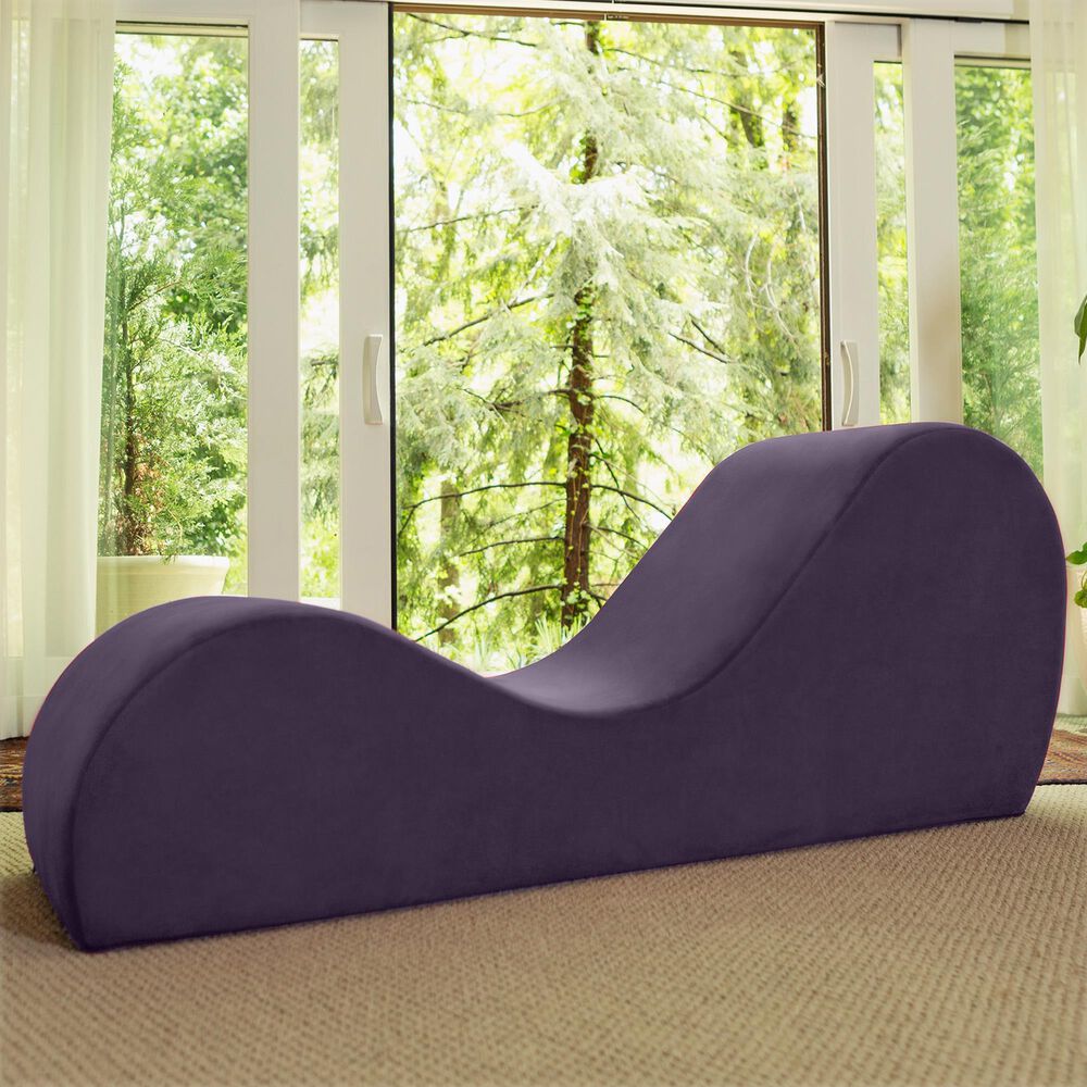 Jaxx Avana Chaise Lounge Yoga Chair in Aubergine, , large