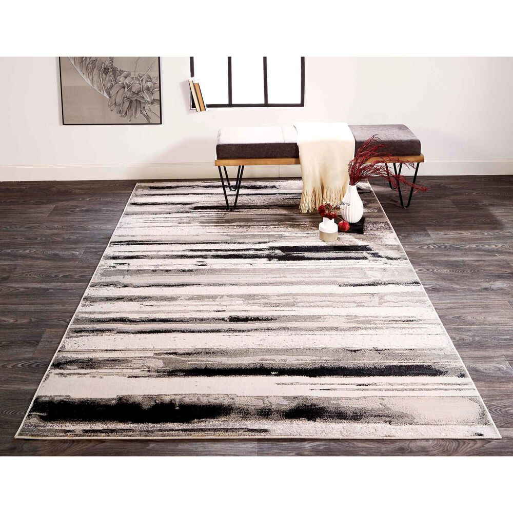 Feizy Rugs Micah 5&#39; x 8&#39; Silver Area Rug, , large