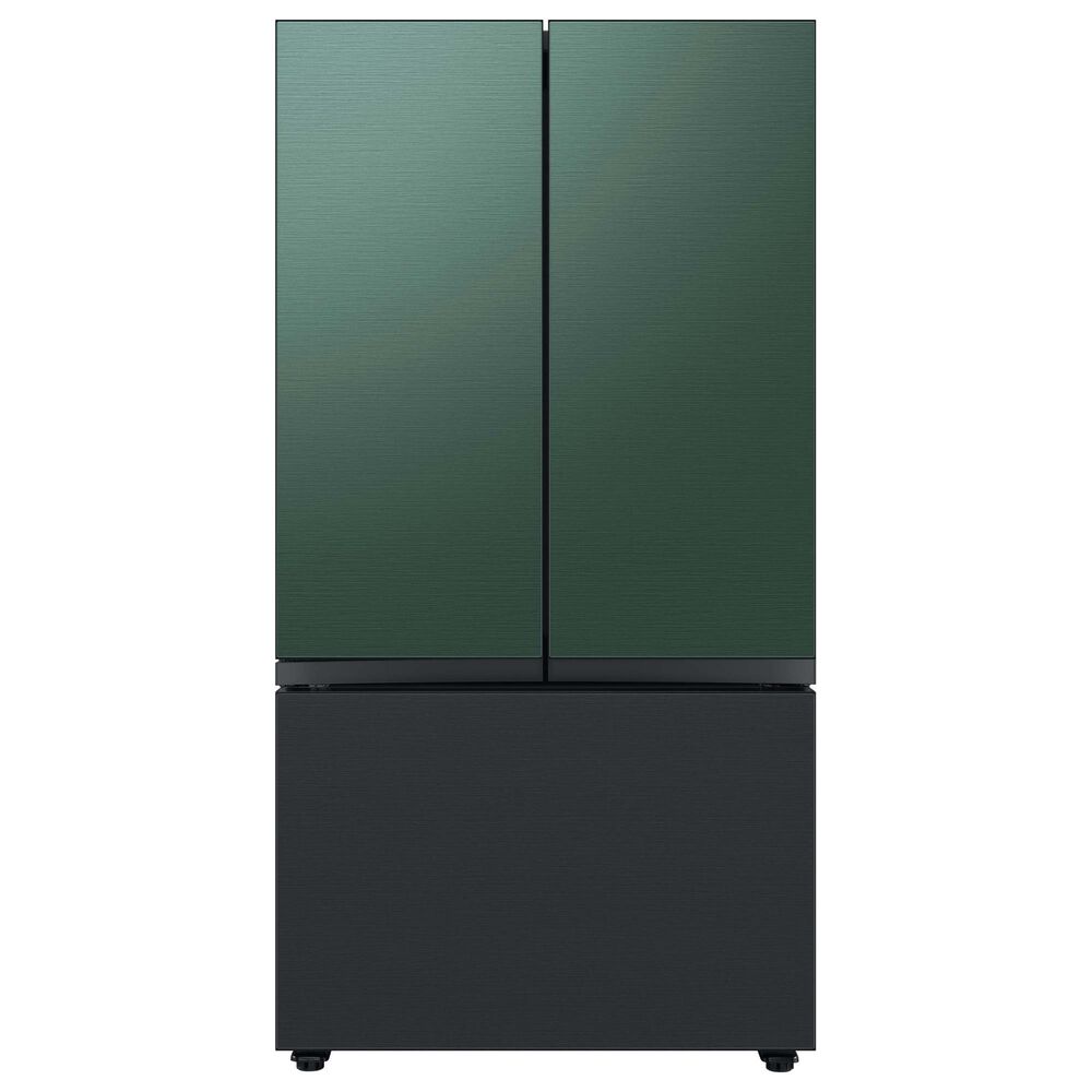 Samsung Bespoke 3-Door French Door Refrigerator Bottom Panel in Matte Black Steel, , large