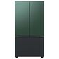 Samsung Bespoke 3-Door French Door Refrigerator Bottom Panel in Matte Black Steel, , large