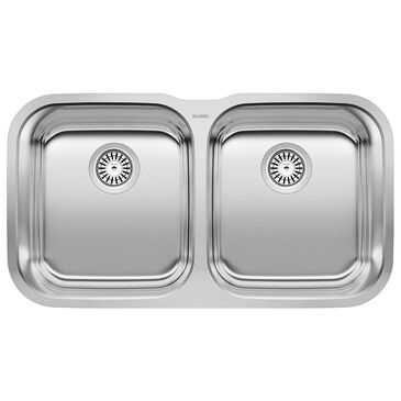 Blanco Stellar 33" Equal Double Bowl Kitchen Sink in Refined Brushed, , large