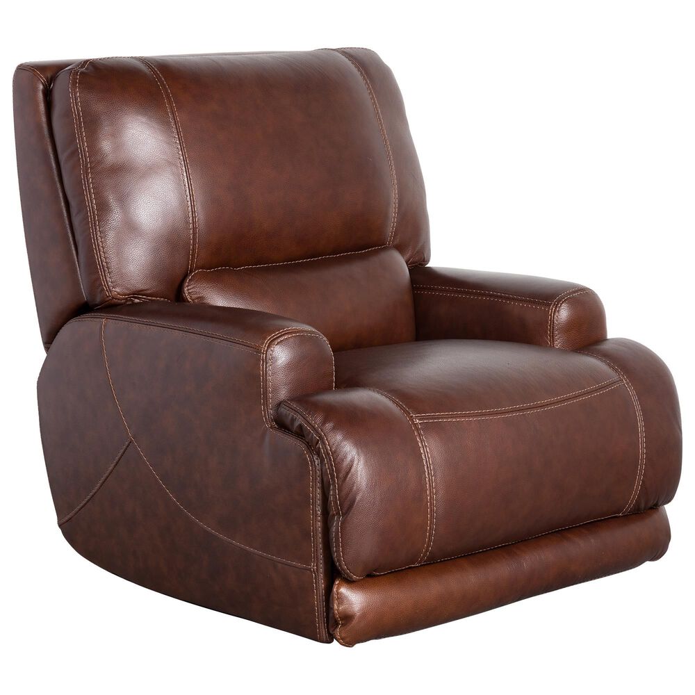 Sienna Designs Power Glider Recliner with Power Headrest in Longhorn Bramble Brown, , large