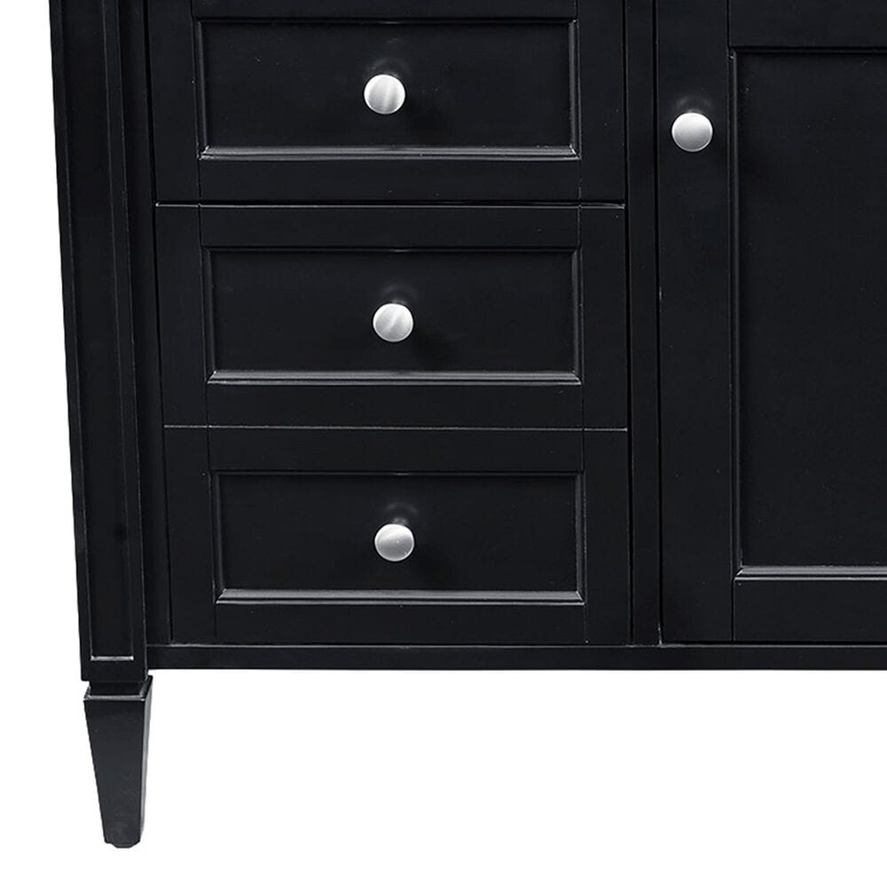 James Martin Brittany 48&quot; Single Bathroom Vanity in Black Onyx with 3 cm Ethereal Noctis Quartz Top and Rectangle Sink, , large