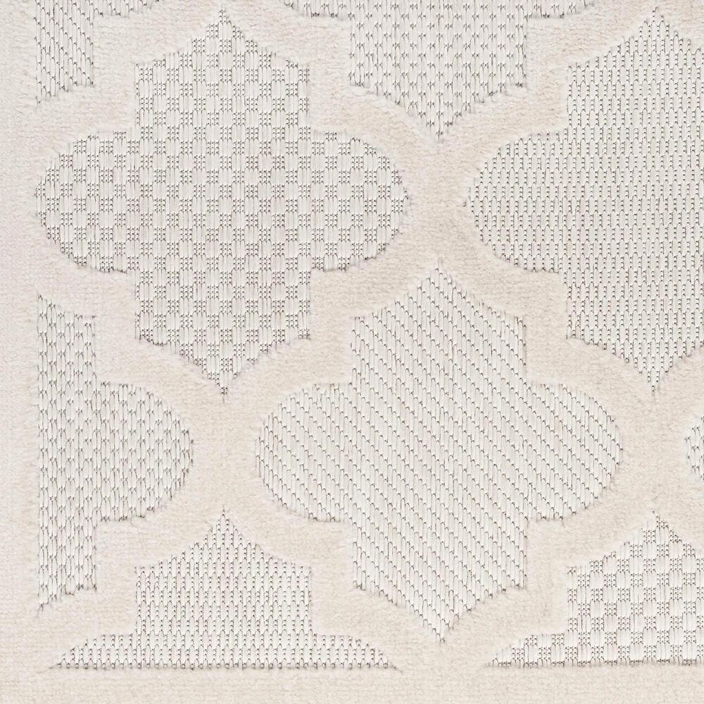 Nourison Easy Care 2&#39; x 4&#39; Ivory and White Indoor/Outdoor Area Rug, , large