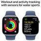 Apple Watch Series 10 GPS 46mm Silver Aluminum Case with Denim Sport Band - S/M (Pre-Order), , large