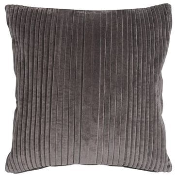 Jeffan International Maisie 20" x 20" Pleated Throw Pillow in Grey, , large