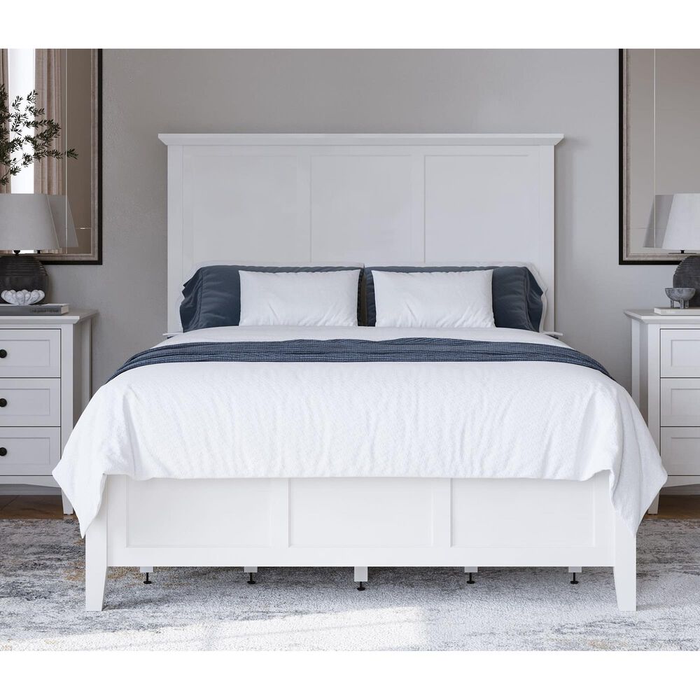 Urban Home Grace Queen 4-Drawer Platform Storage Bed in Snowfall White and Black, , large