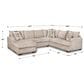 Northwestern Bailey 2-Piece Left Facing L-Shaped Sectional in Cream, , large