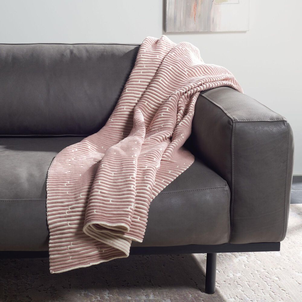 Safavieh Coraline 50&quot; x 60&quot; Throw in Pink and Beige, , large