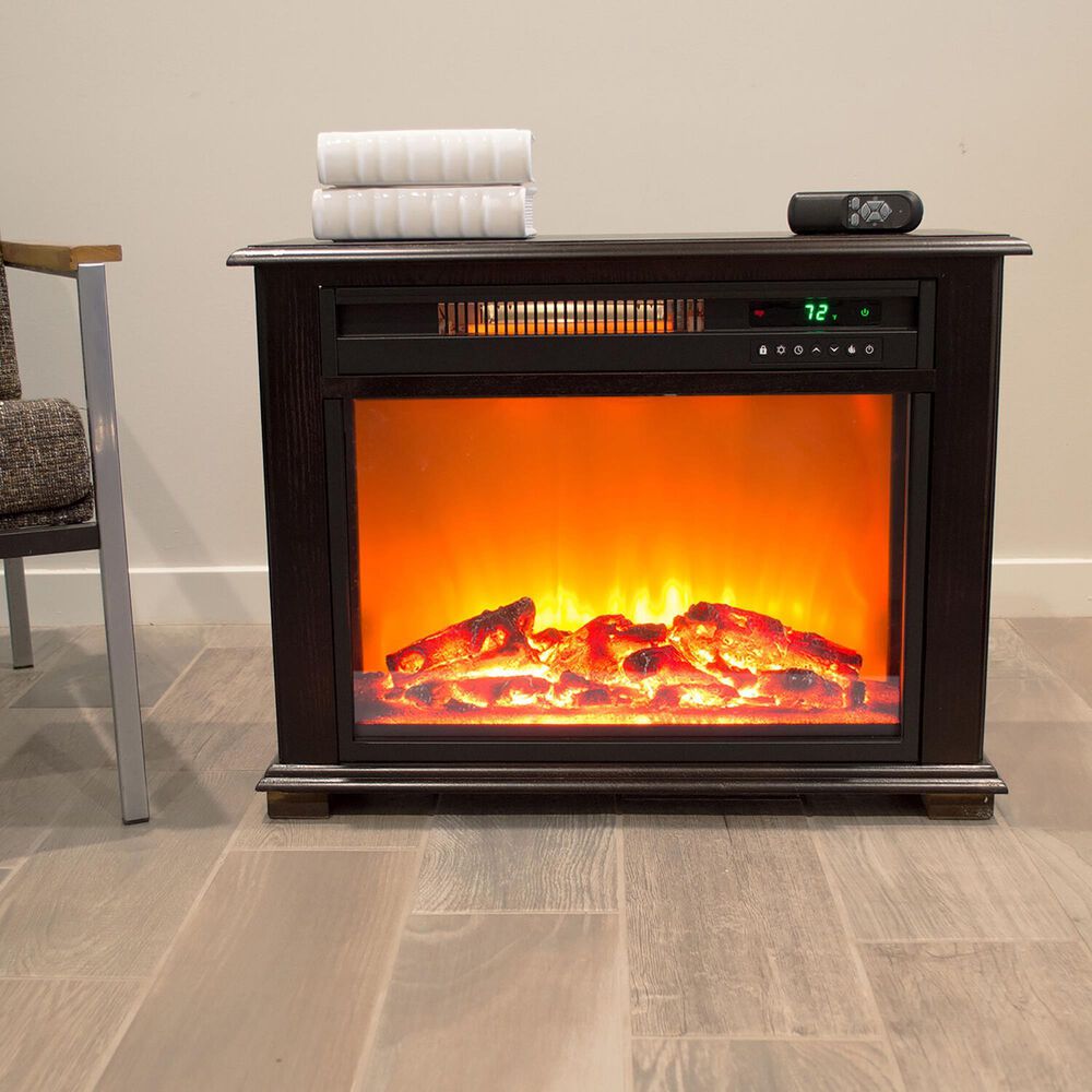 Lifesmart LifeSmart Fireplace Heater in Dark Walnut, , large
