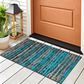 Dalyn Rug Company Brisbane Striped 1"8" x 2"6" Teal Area Rug, , large