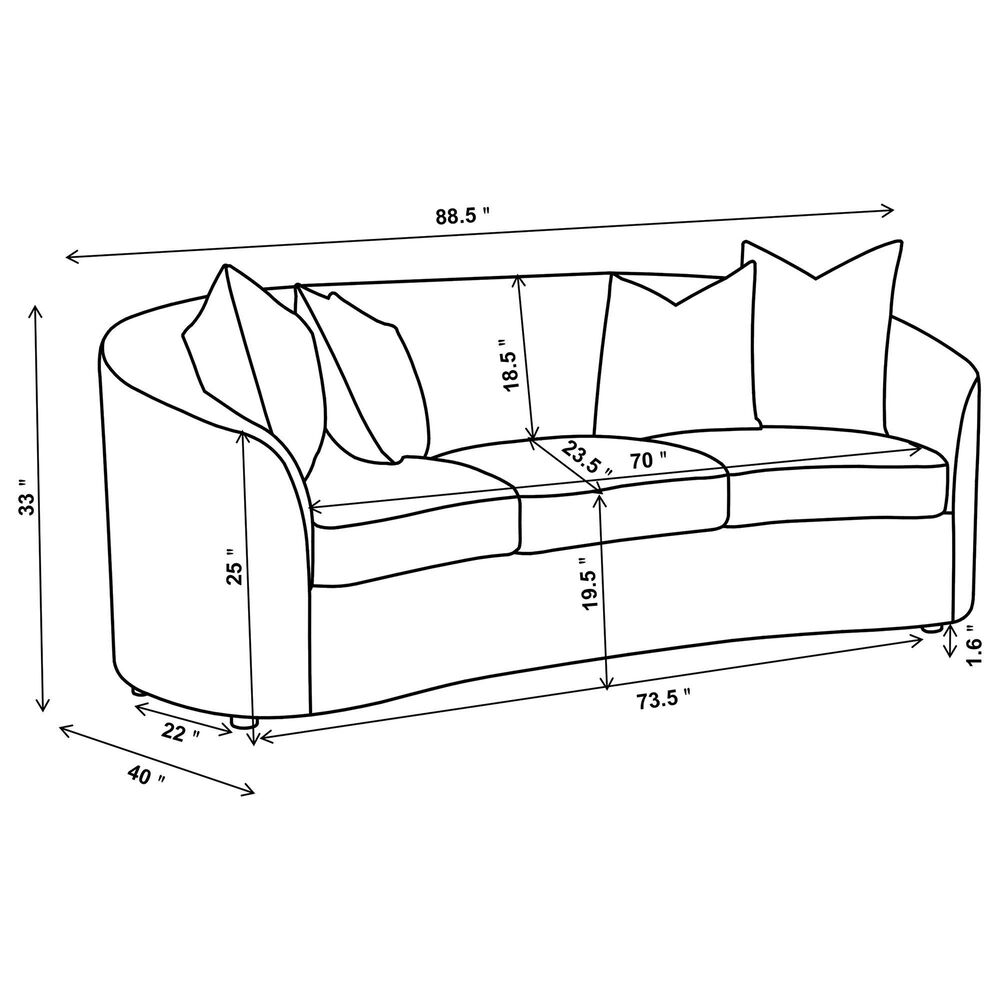 Pacific Landing Rainn 2-Piece Living Room Set in White, , large