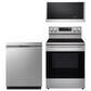 LG 3-Piece Kitchen Package with 2.0 Cu. Ft. Microwave and Electric Range in Print Proof Stainless Steel, , large