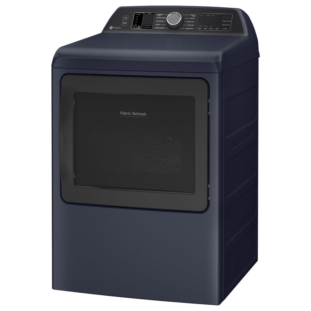 GE Profile 5.4 Cu. Ft. Top Load Impeller Washer and 7.3 Cu. Ft. Electric Dryer Laundry Pair in Sapphire Blue, , large