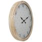 Maple and Jade Floral Wall Clock in Brown, Beige and Black, , large