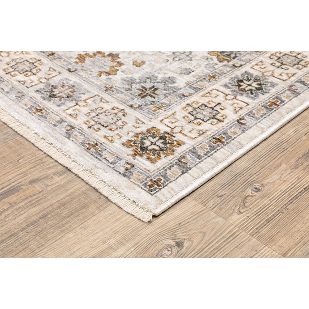 Oriental Weavers Maharaja Qatar 71W 7&#39;10&quot; x 10&#39;10&quot; Ivory and Gold Area Rug, , large