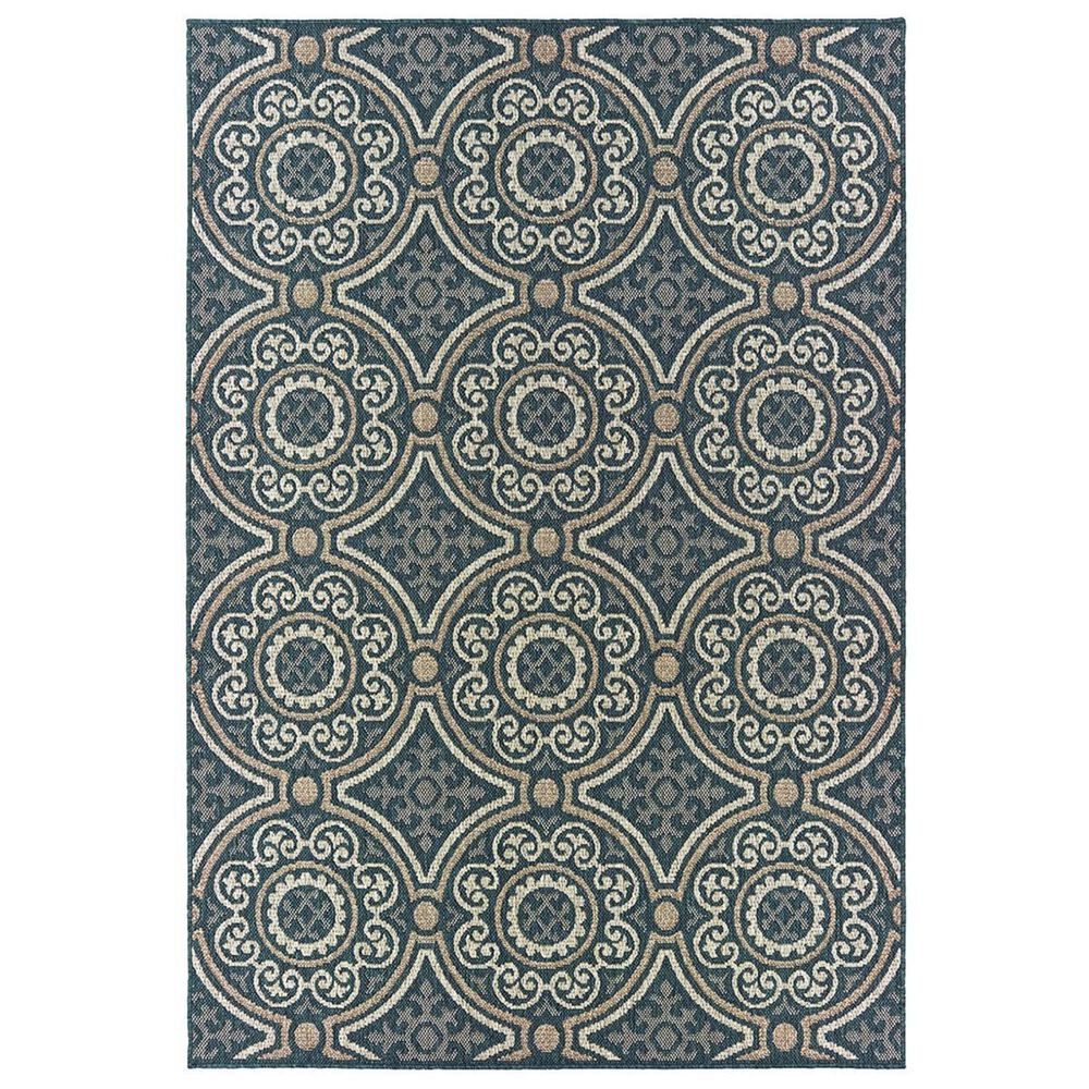 Oriental Weavers Latitude 609B 3"3" x 5" Blue Area Rug, , large