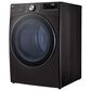LG 7.4 Cu. Ft. Smart Front Load Gas Dryer with TurboSteam in Black Steel, , large