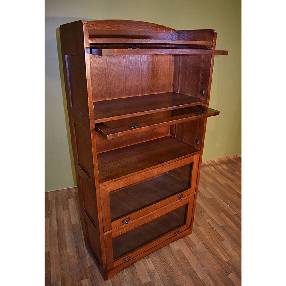 Office or Library Antique Stacking Bookcase Display Cabinet