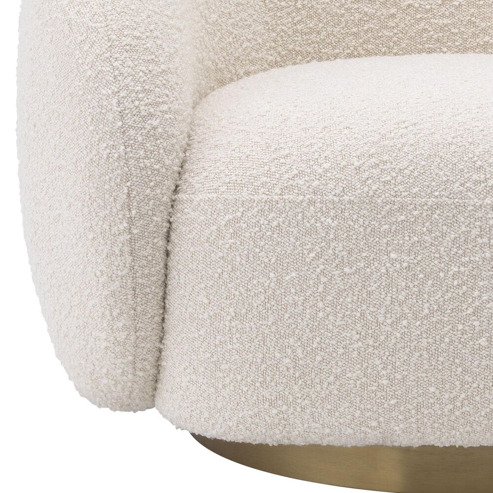 Eichholtz Brice Swivel Chair in Boucle Cream, , large