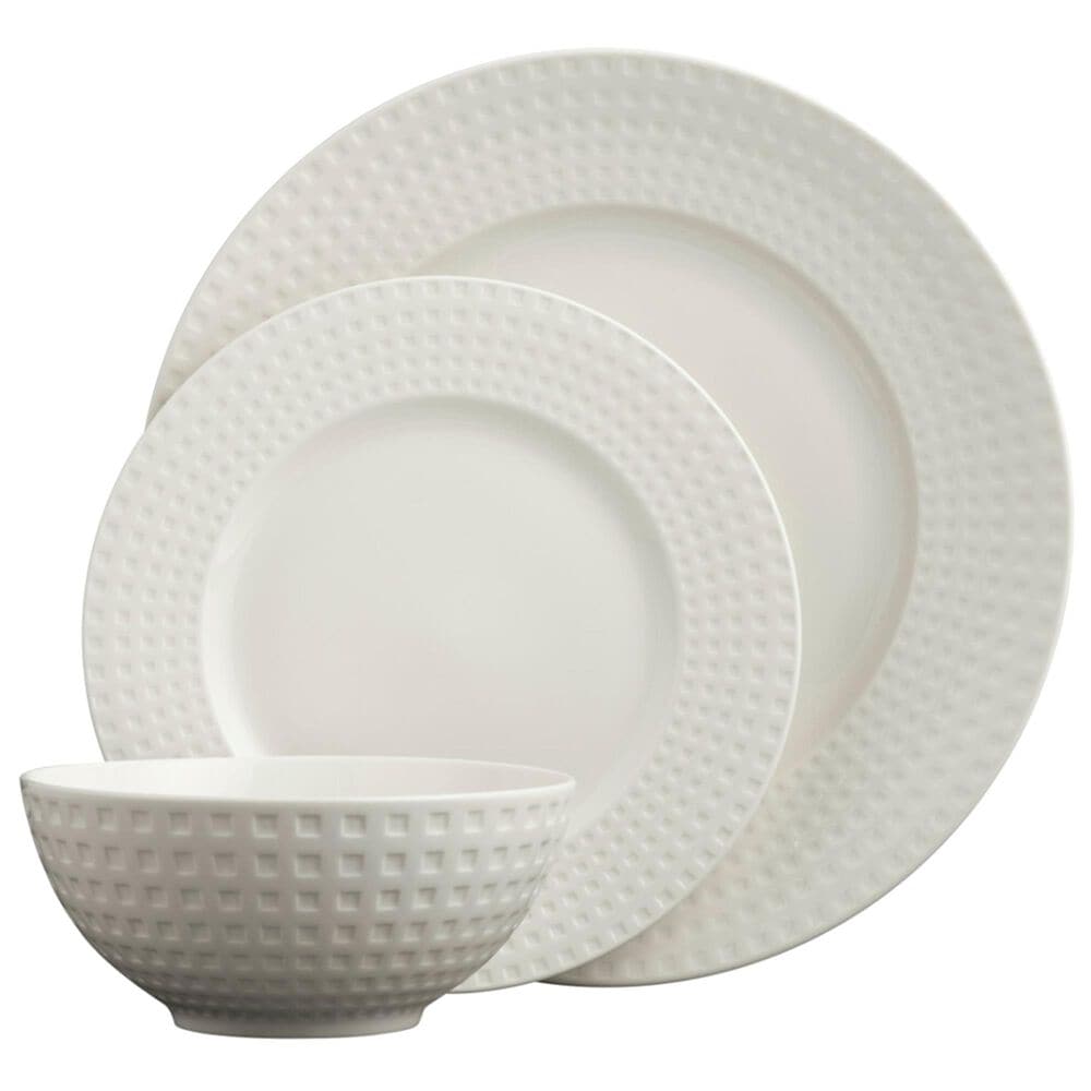 Belleek Pottery Grafton 12-Piece Dinnerware Set in White, , large