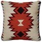 Rizzy Home 18" x 18" Poly-Fill Throw Pillow in Neutral, Black and Orange, , large