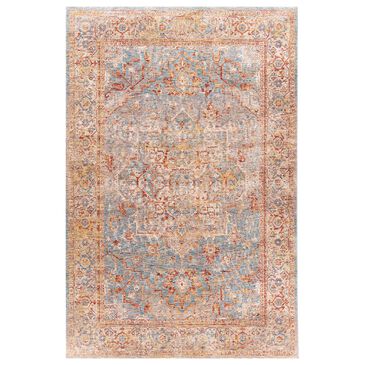 Surya Mirabel 10" x 14" Teal, Aqua, Gray, Burnt Orange, Olive and Beige Area Rug, , large