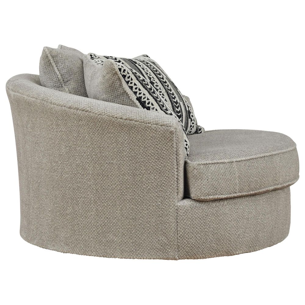 Signature Design by Ashley Calnita Oversized Swivel Accent Chair in Sisal, , large