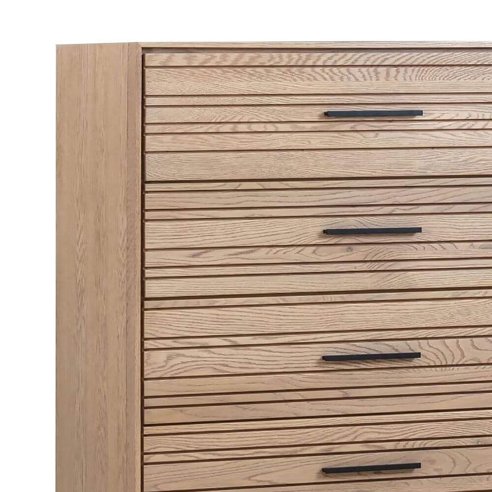 37B Batten 5-Drawer Slatted Chest in Blonde Oak, , large