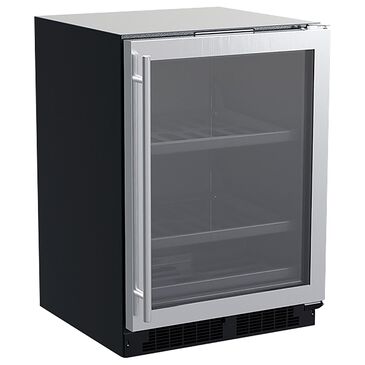 Marvel 5.5 Cu. Ft. 24" Built-In Beverage Center with 3-In-1 Convertible Shelves in Stainless Steel Frame Glass, , large