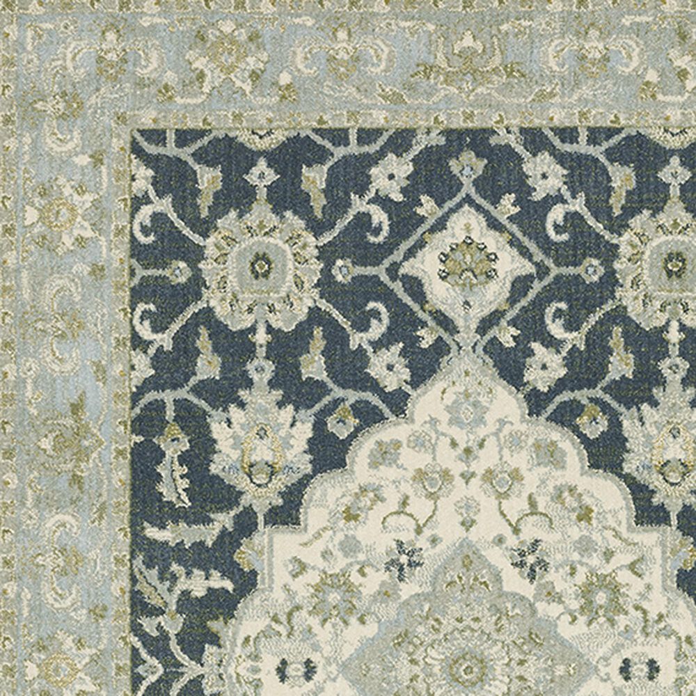 Oriental Weavers Branson Border Medallion 1&#39;10&quot; x 7&#39;3&quot; Blue Runner, , large