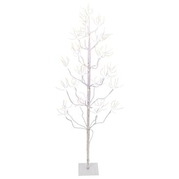 The Gerson Company 4" Christmas Birch Tree with LED Lights in White, , large