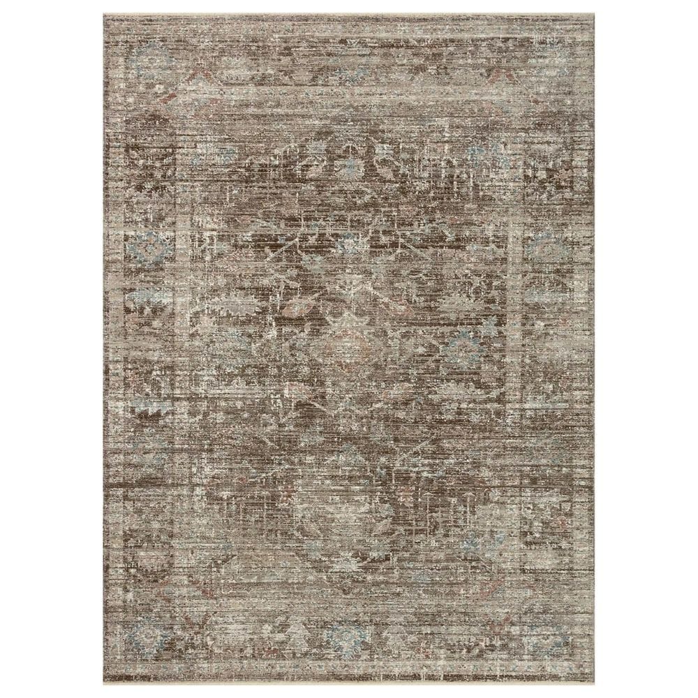 Magnolia Home Millie 5"3" Round Charcoal and Dove Area Rug, , large