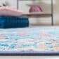 Safavieh Riviera 4"5" x 6"5" Light Blue and Pink Area Rug, , large