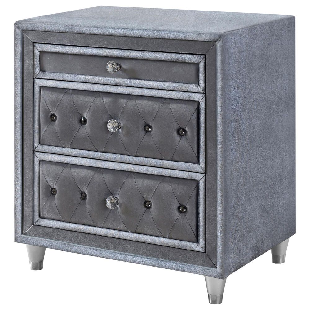 Pacific Landing Antonella 3-Drawer Nightstand in Grey, , large