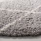 Safavieh Parma Shag PMA515G 9" Round Grey and Cream Area Rug, , large