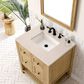 James Martin Breckenridge 30" Single Bathroom Vanity in Light Natural Oak with 3 cm Eternal Marfil Quartz Top and Rectangular Sink, , large