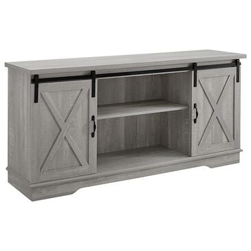Walker Edison 58" TV Stand in Stone Grey, , large