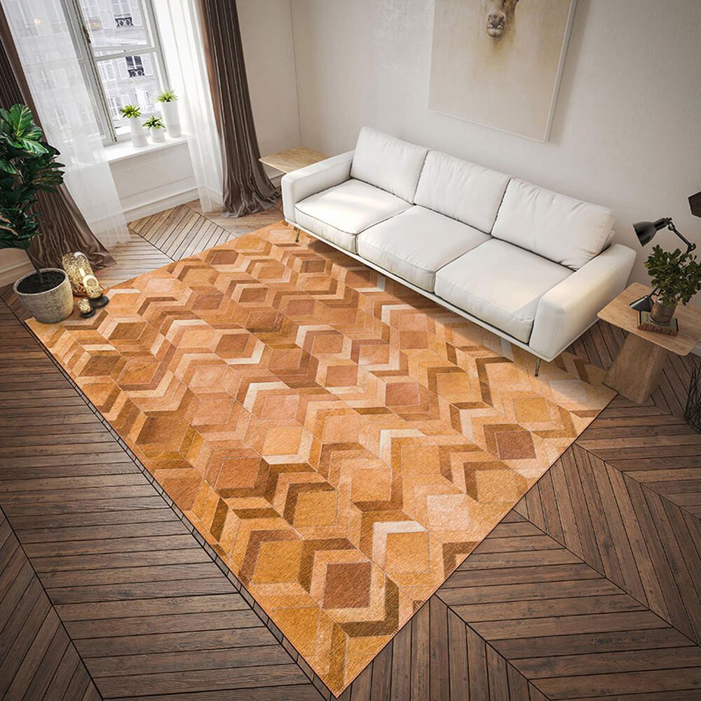 Dalyn Rug Company Stetson Chevron 10&#39; x 14&#39; Spice Indoor/Outdoor Area Rug, , large