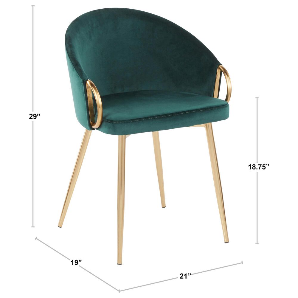 Lumisource Claire Chair in Emerald Green/Gold, , large