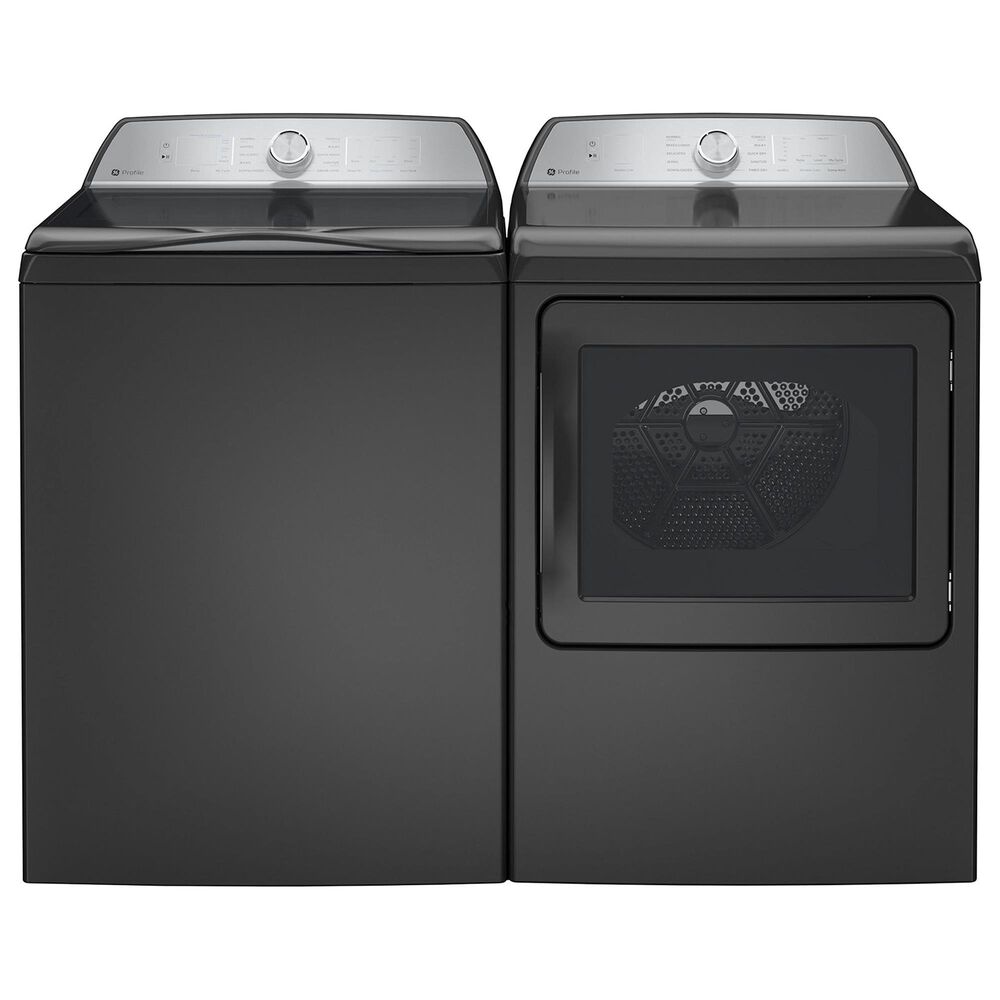 GE Profile 7.4 Cu. Ft. Gas Dryer with Sanitize Cycle and Sensor Dry in Diamond Gray, , large