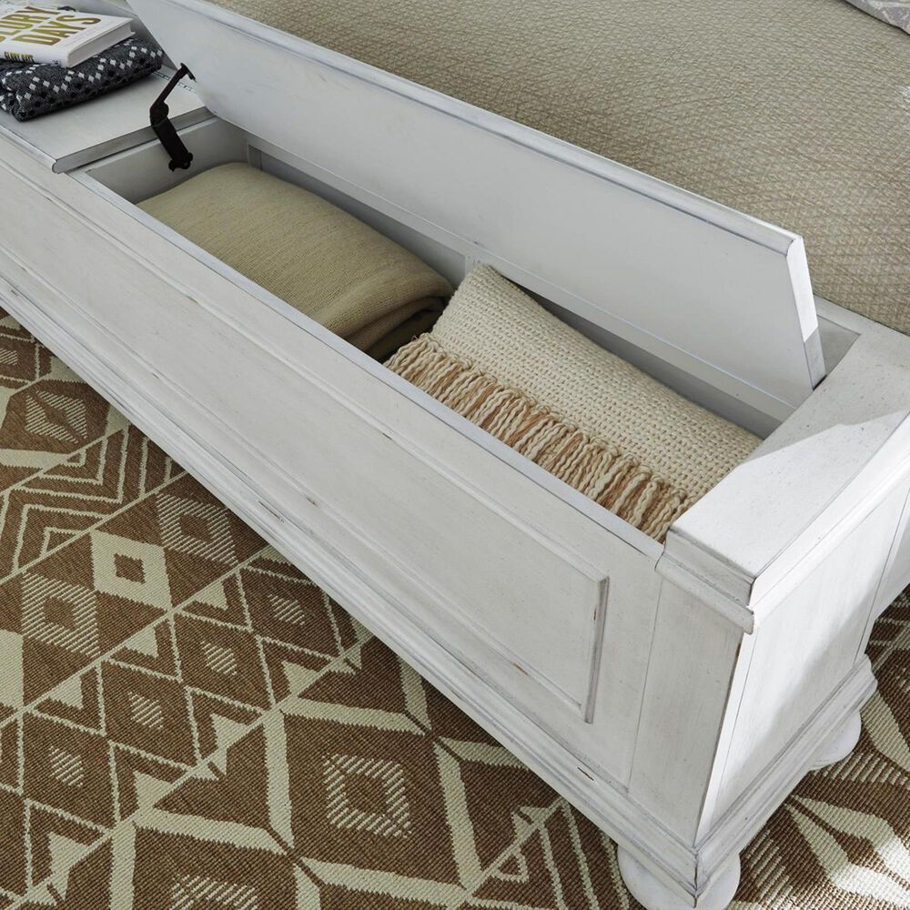 Signature Design by Ashley Kanwyn Queen Storage Bed in Distressed Whitewash, , large